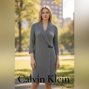 Calvin Klein Charcoal Knit Cardigan